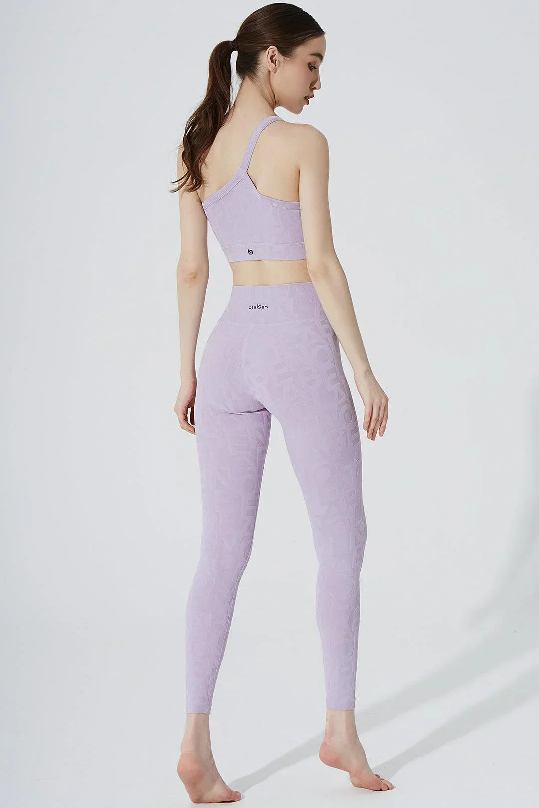 Classic Serein 3D Single Strap Shoulder Bra & Classic Déese Fleur Legging 3D - Lavender - Olaben - Bundle