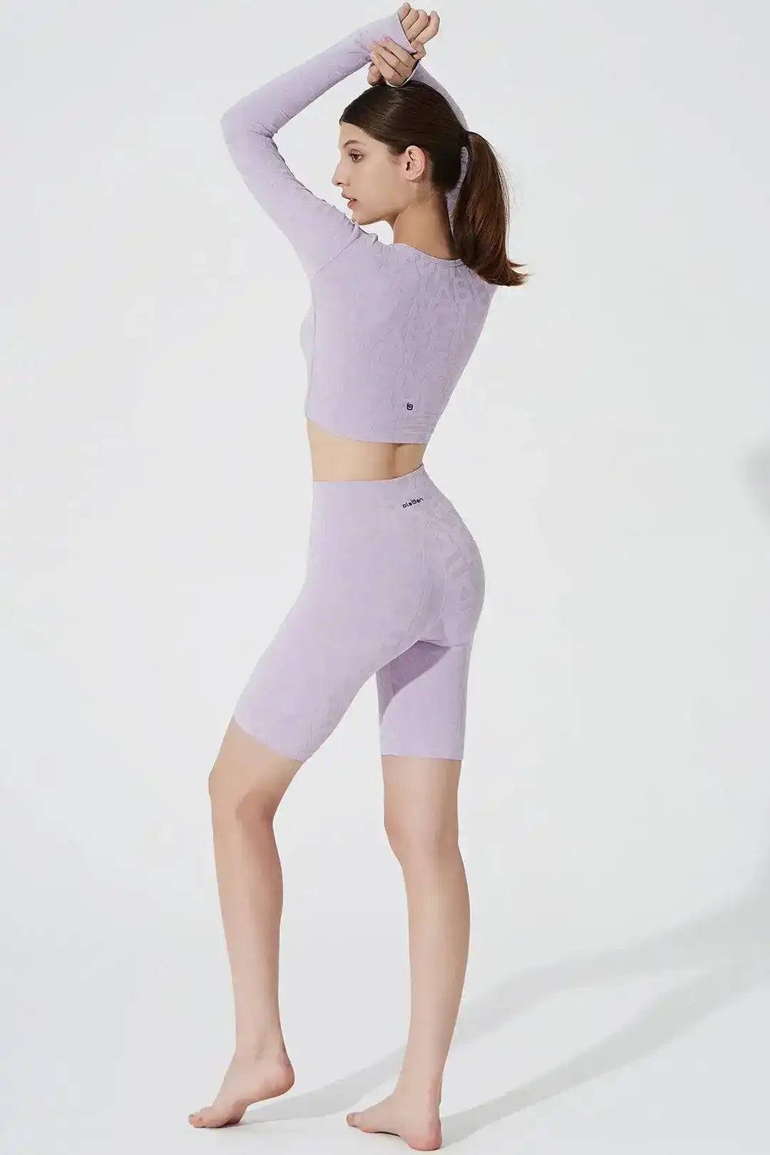 Olaben Classic Déese Fleur Bra 3D in Lavender — 3D embossed bra, styled view