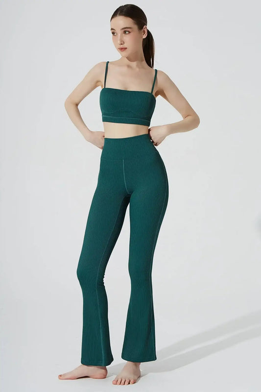 Evana Flare Ribbed Legging - Botanic - Olaben