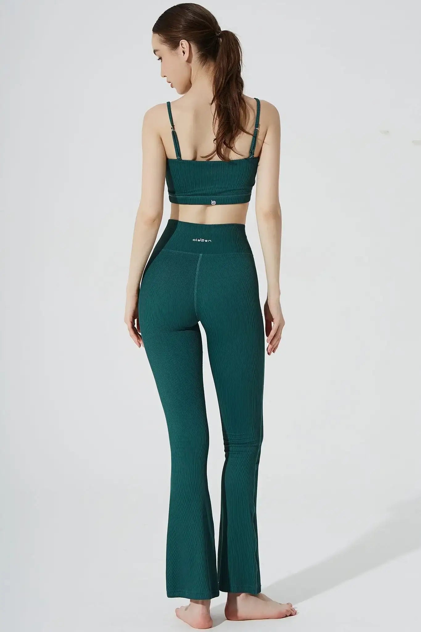 Evana Flare Ribbed Legging - Botanic - Olaben