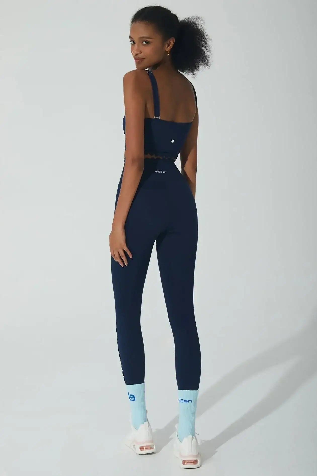 Helena Bra & Minerva Leggings - Navy Blue - Olaben