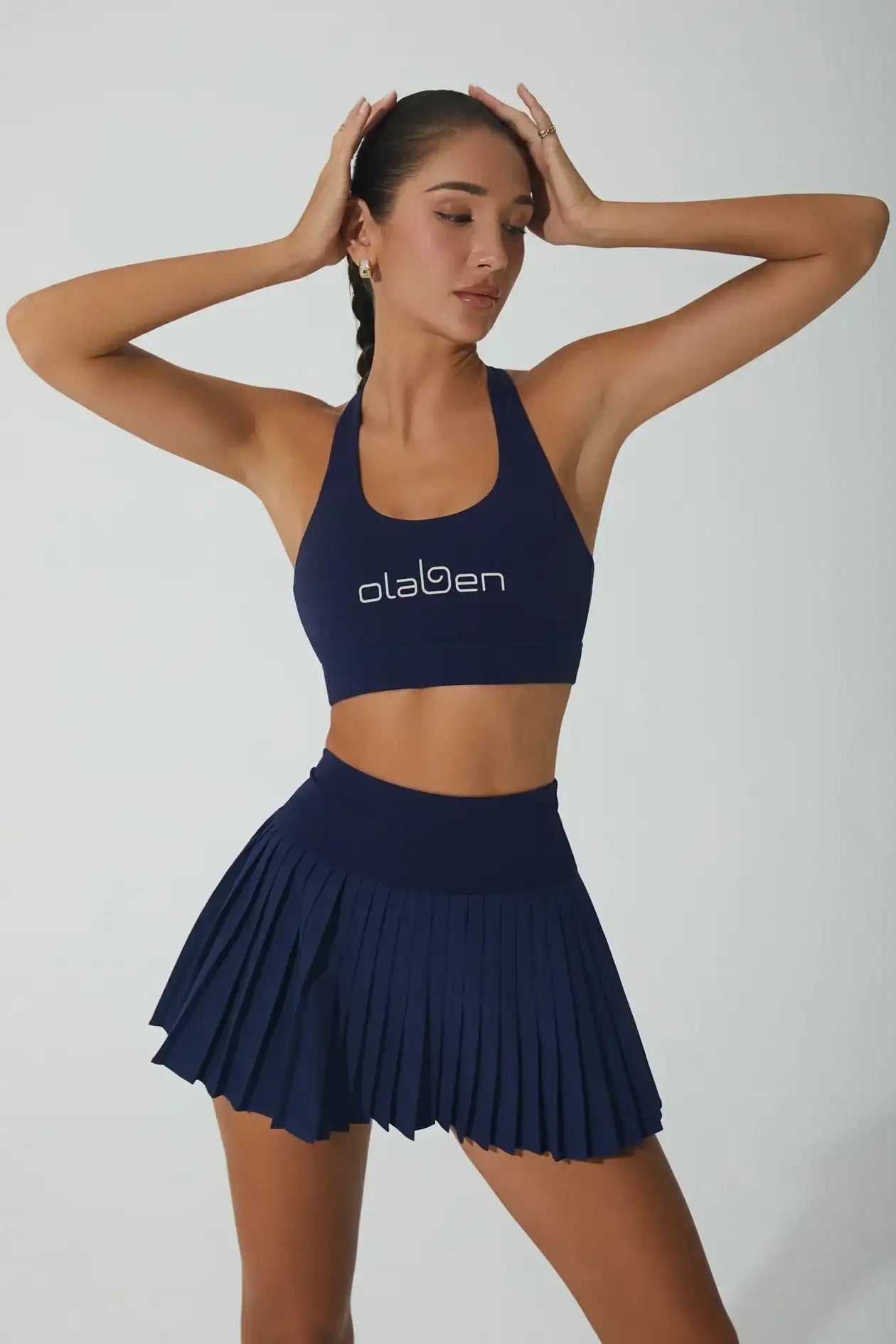 Lorelei Bra & Birgit Pleated Skirt - Navy - Olaben