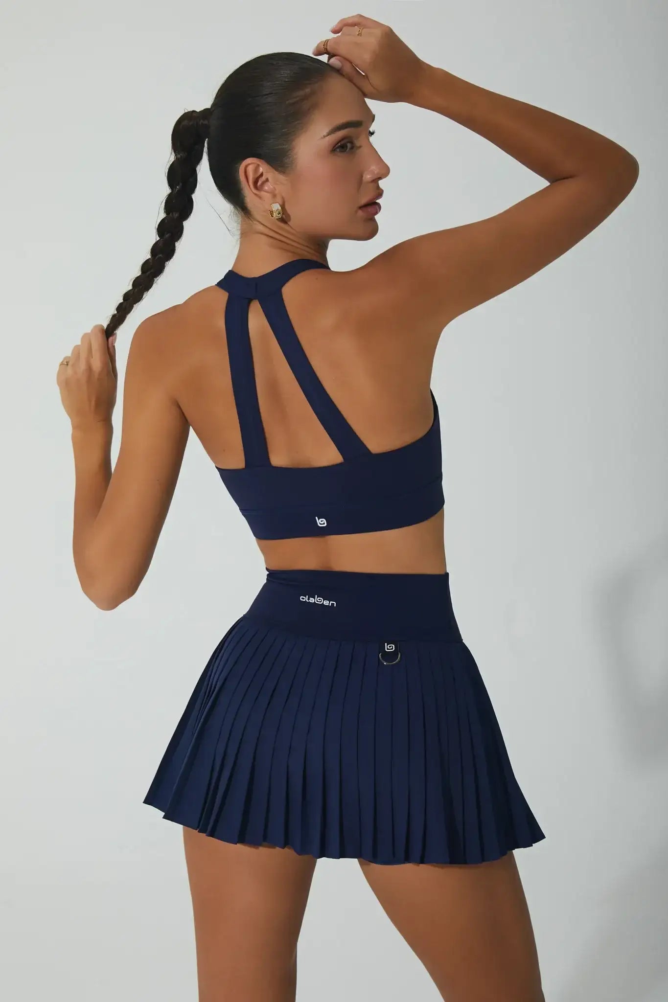 Birgit Pleated Skirt - Navy - Olaben