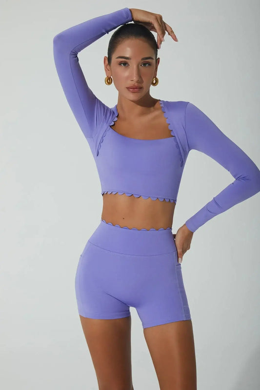 Aster Long Sleeve Top - Very Peri - Olaben