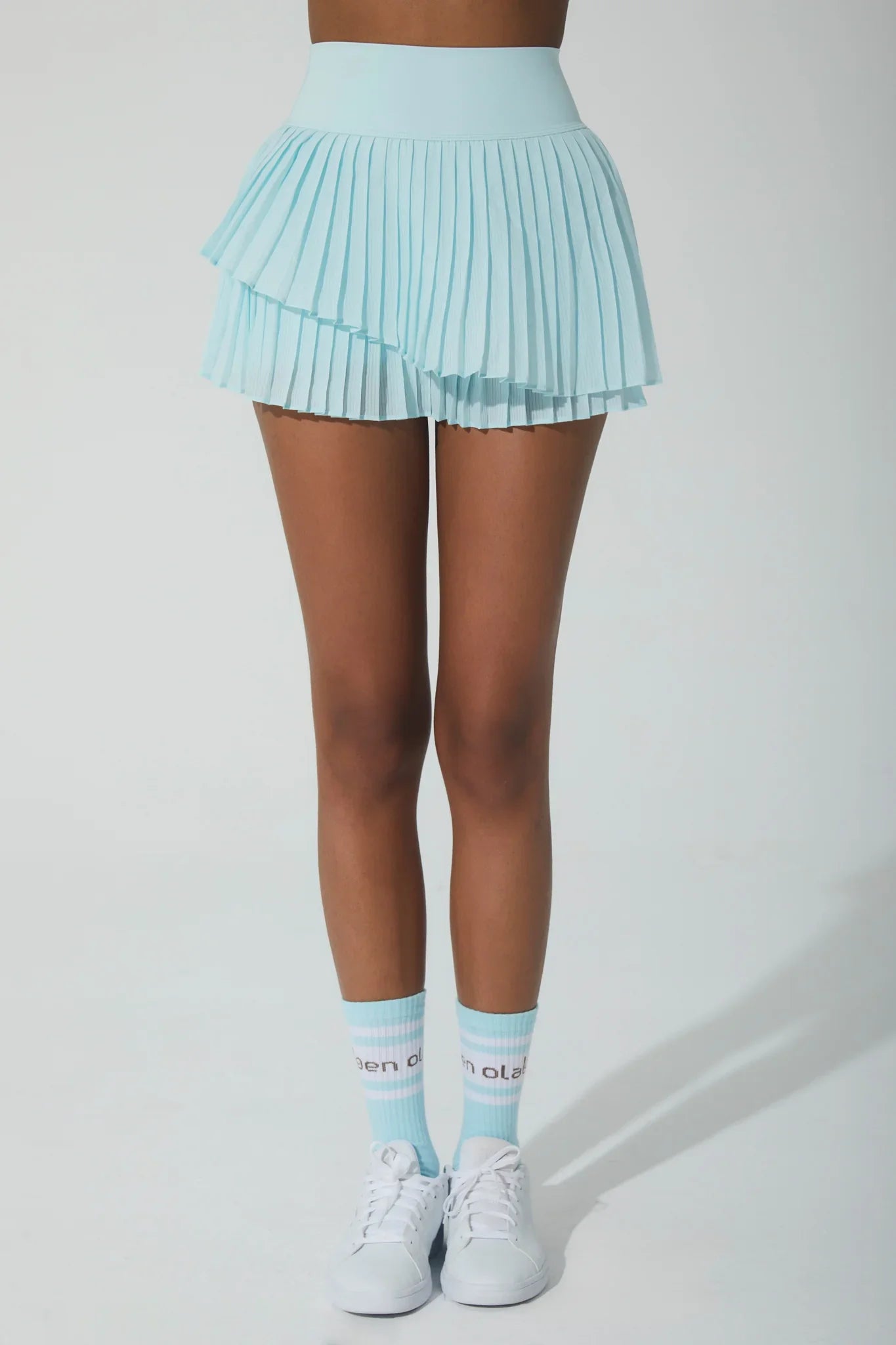 Christina Pleated Skirt - Sky - Olaben - Womens Skirt
