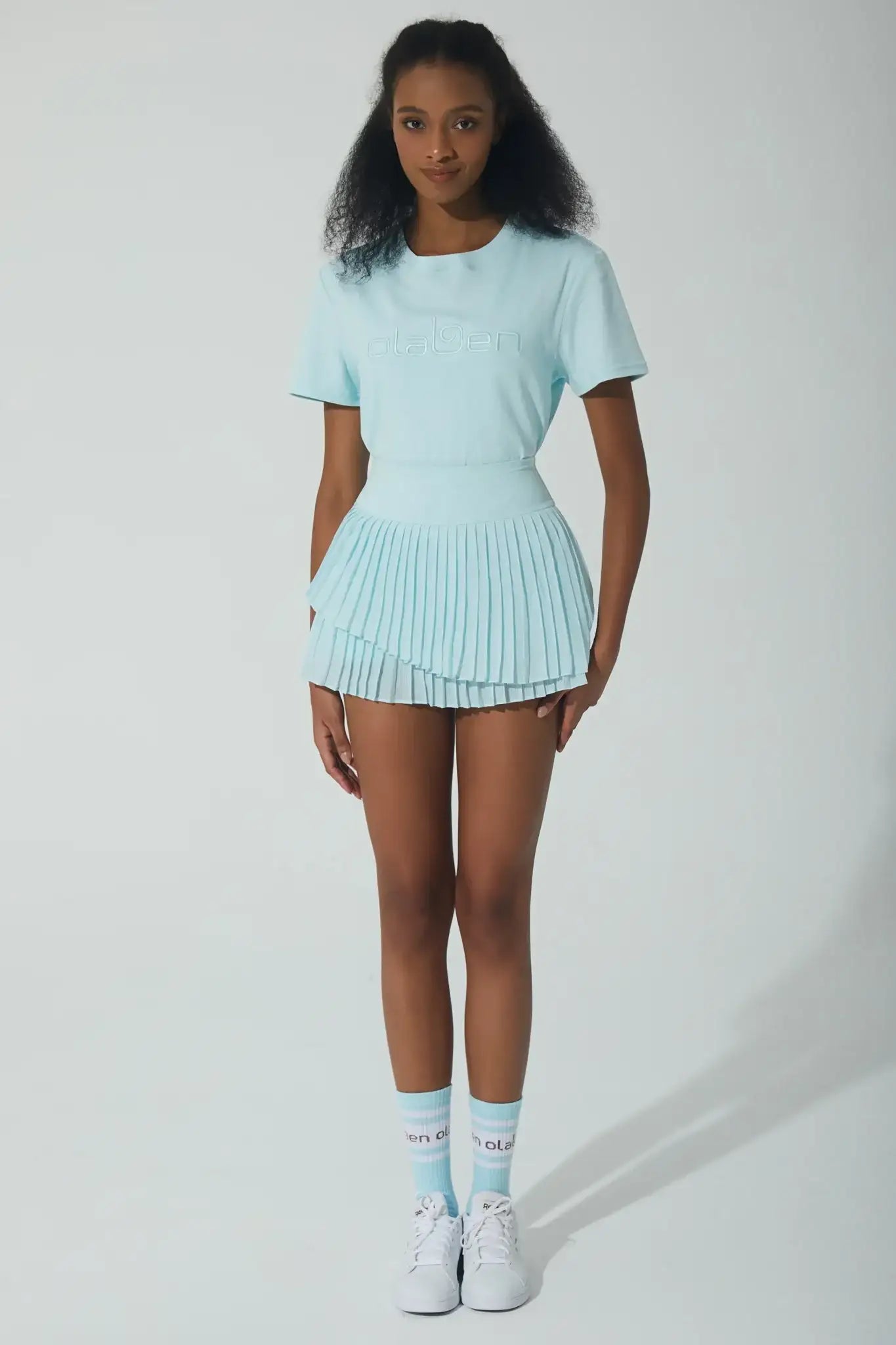 Relaxed Fit Logo T Shirt - Sky - Olaben