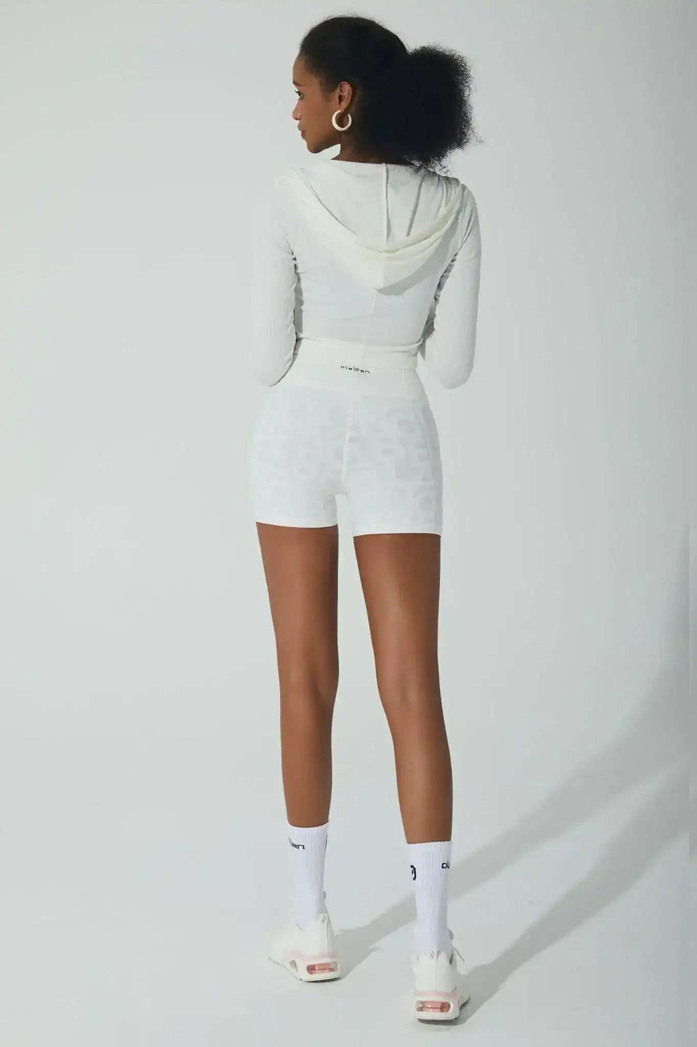 Lorraine Ribbed Jacket - White - Olaben