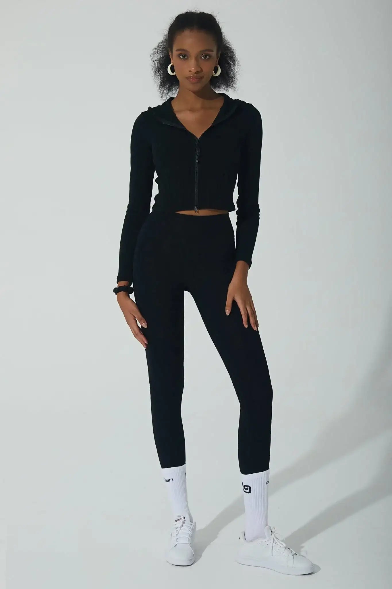 Lorraine Ribbed Jacket - Black - Olaben