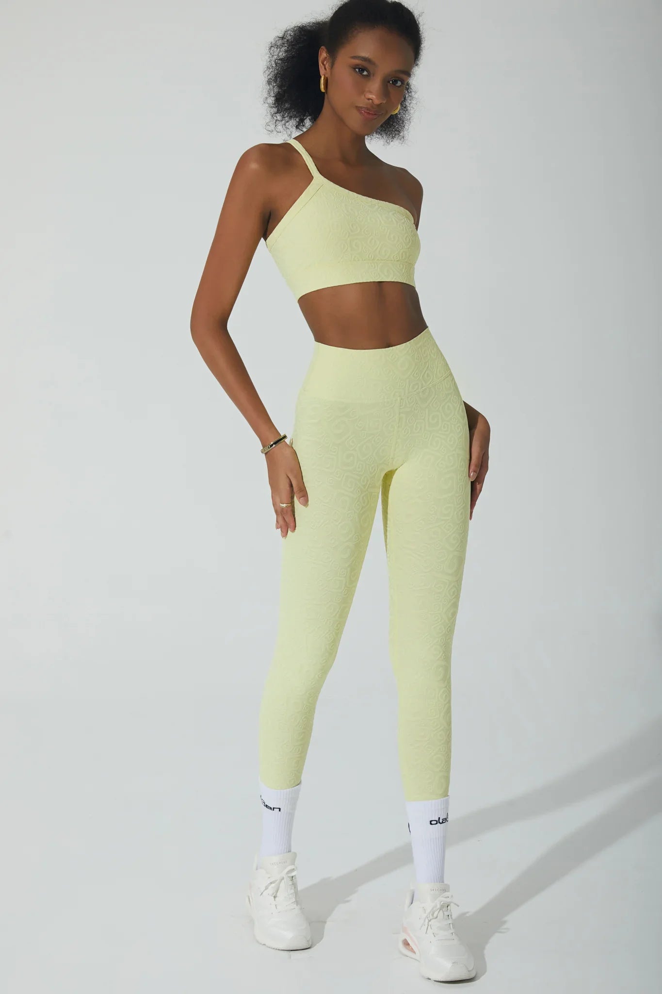 Déese Fleur 3D Leggings - Yellow Pearl - Olaben - Womens Leggings