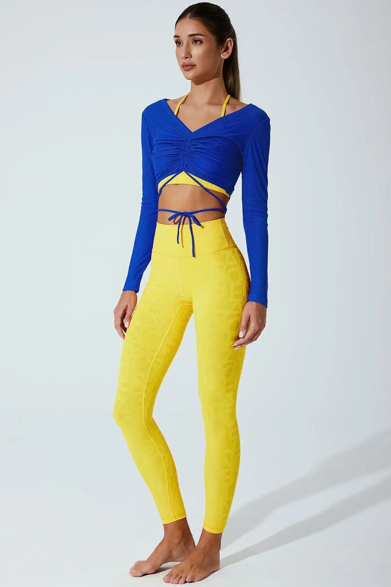 Helen Long Sleeve Drawstring - Blue - Olaben