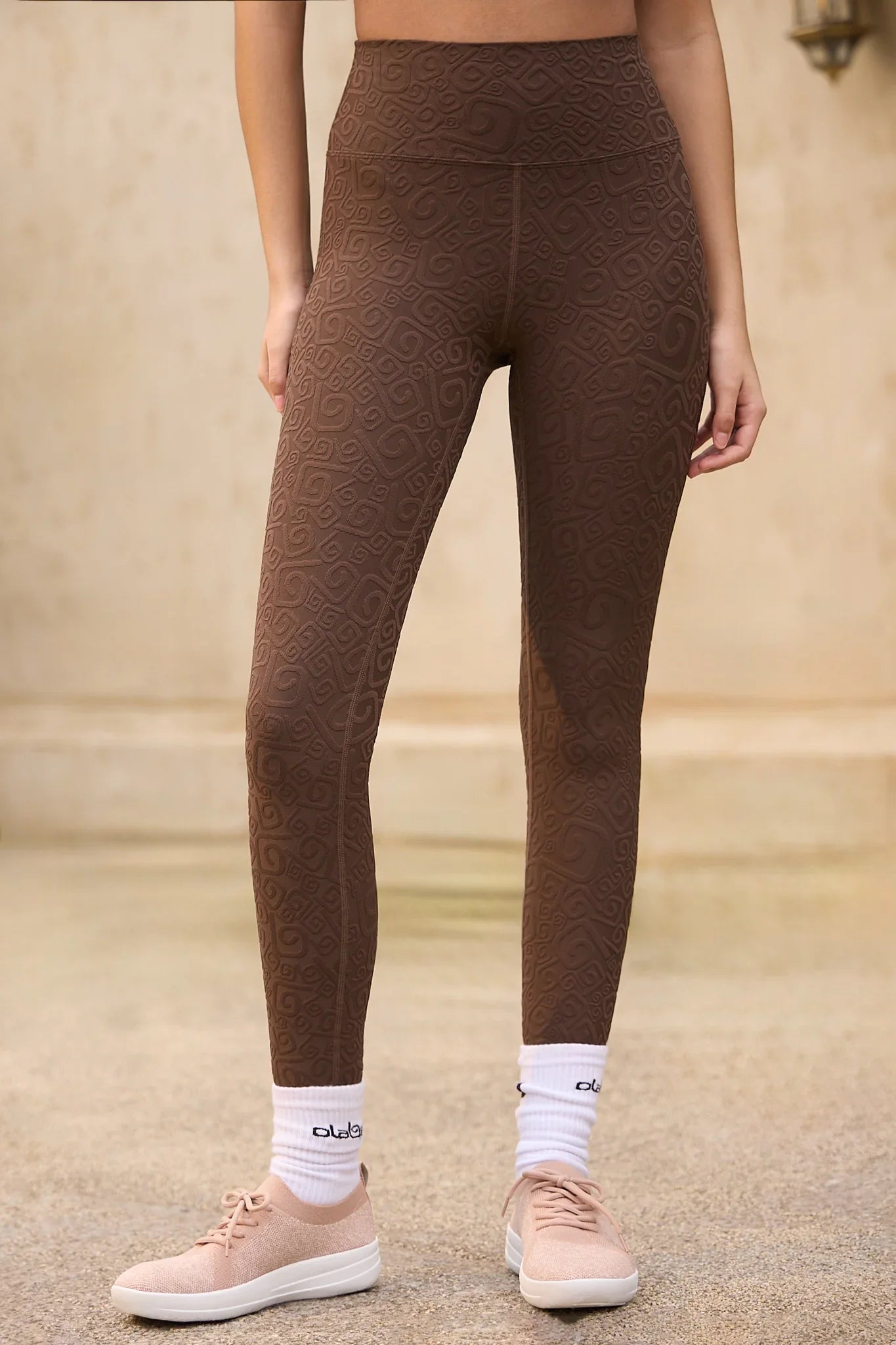 Déese Fleur 3D Leggings - Mocha - Olaben - Womens Leggings