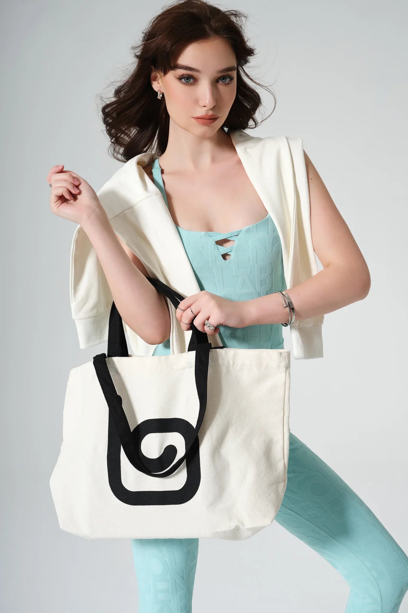 Olaben Multi Strap Canvas Tote Bag - White - Olaben - Bags