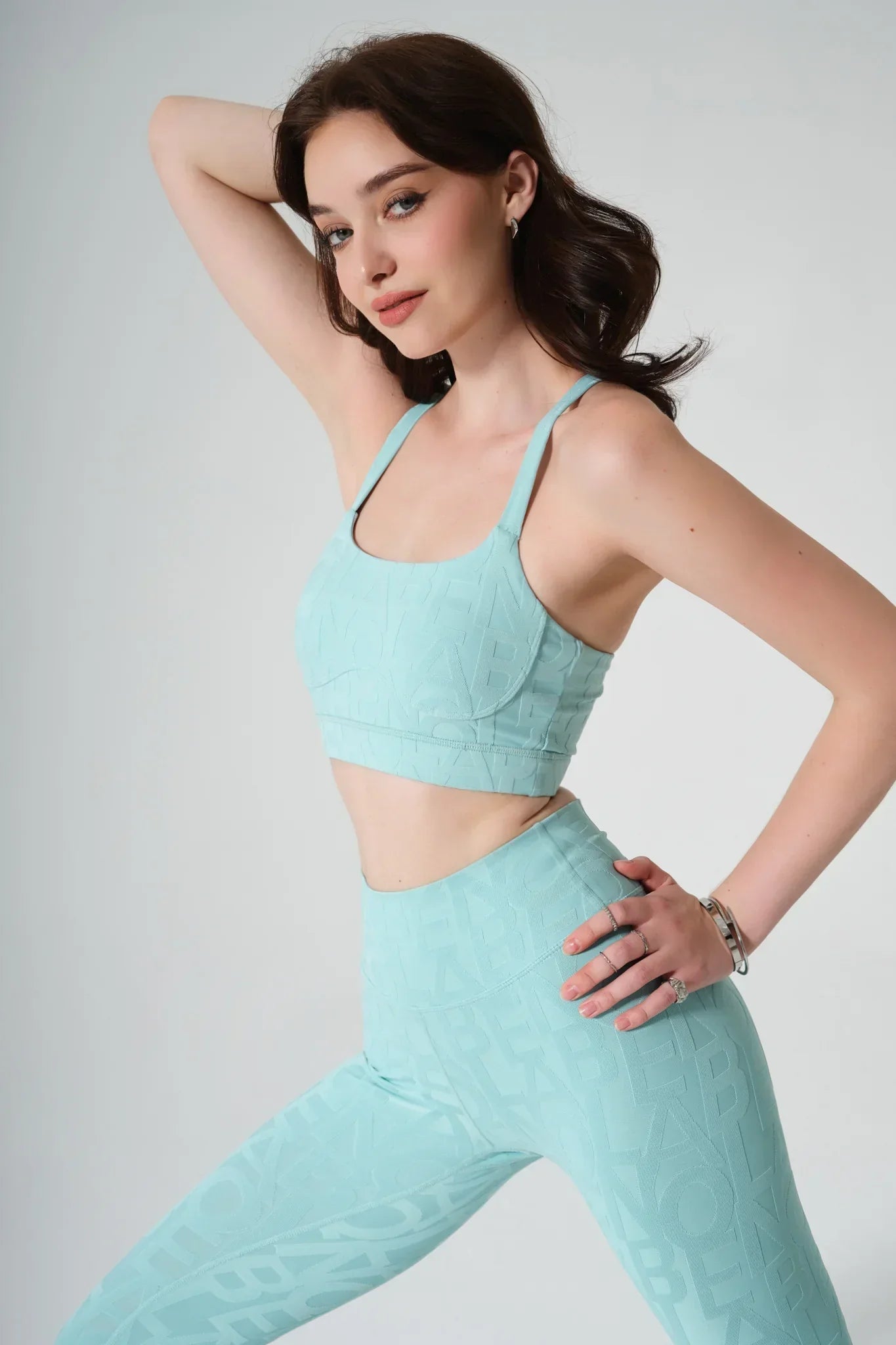 Classic Riley 3D Bra & Classic Déese Fleur Legging 3D - Aqua Green - Olaben - Bundle
