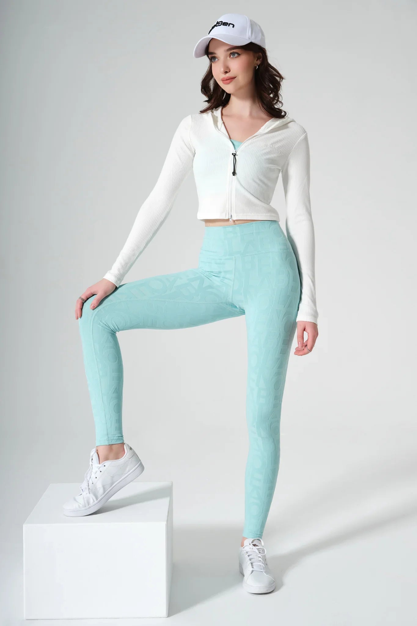 Lorraine Ribbed Jacket - White - Olaben - Womens Jacket