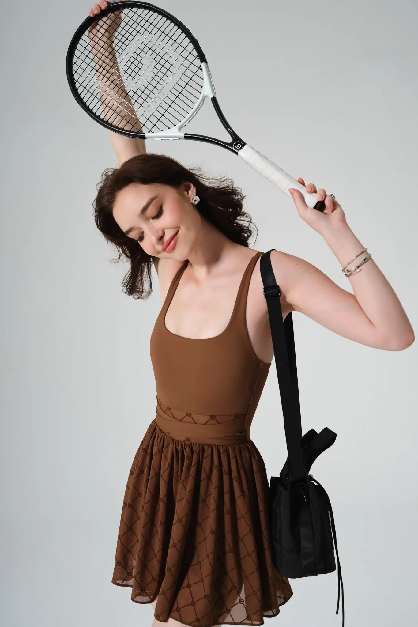 Salana Monogram Dress - Gingerbread - Olaben - Womens Dress