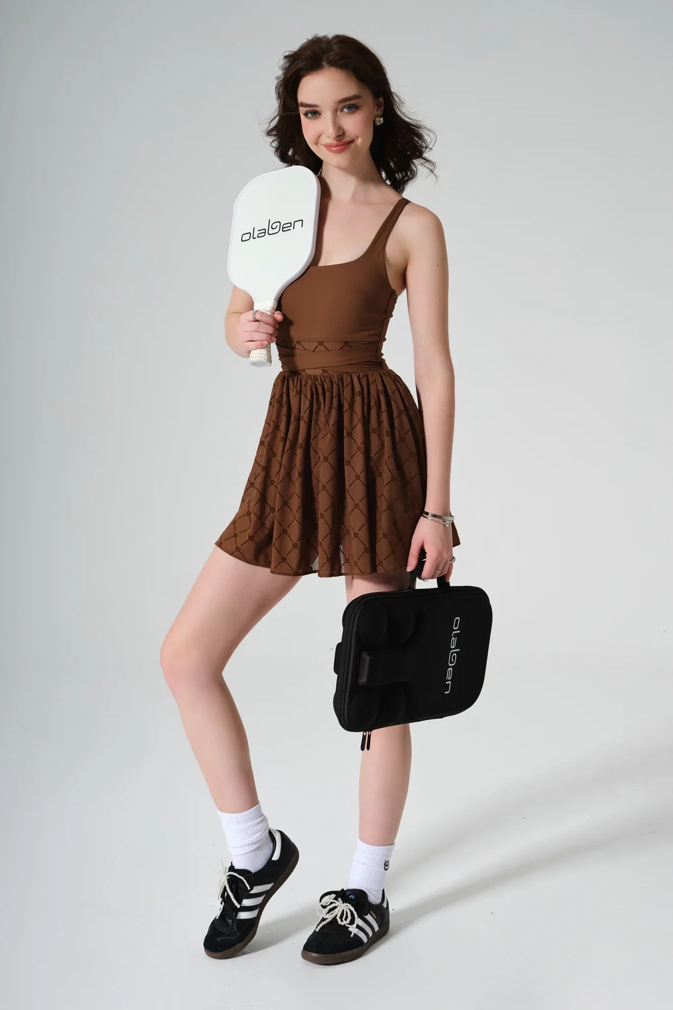 Salana Monogram Dress - Gingerbread - Olaben - Womens Dress