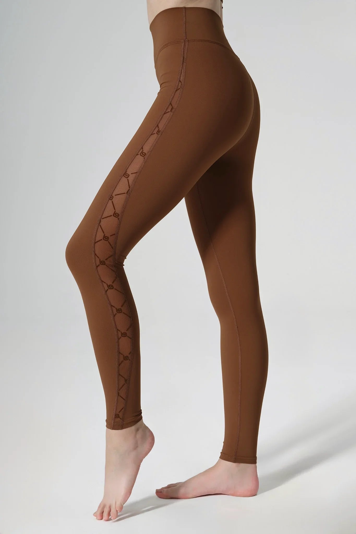 Zoe Monogram Leggings - Gingerbread - Olaben - Womens Leggings