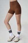 Silas Monogram Shorts - Gingerbread - Olaben - Womens Shorts