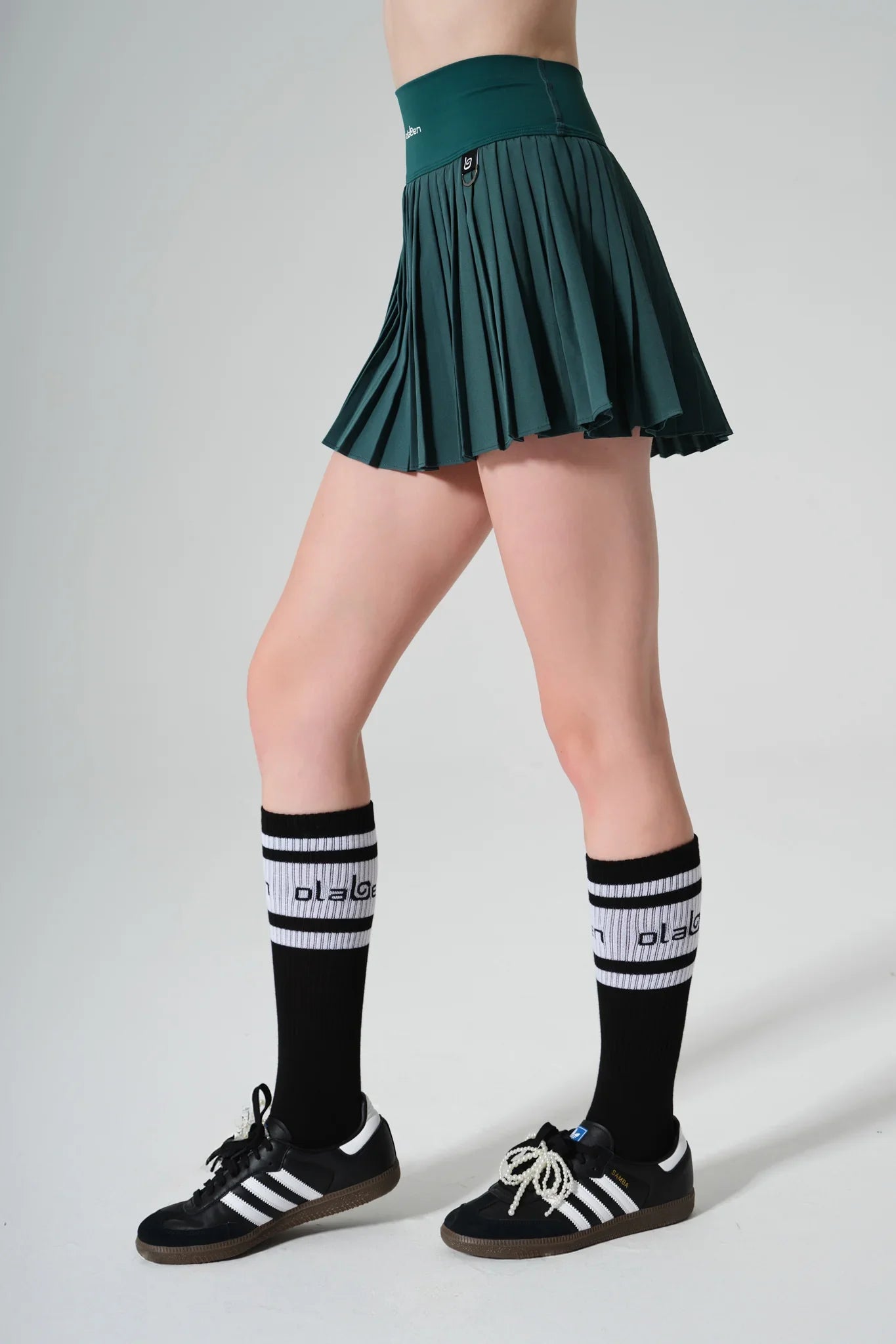 Birgit Pleated Skirt - Midnight Green - Olaben - Womens Skirt