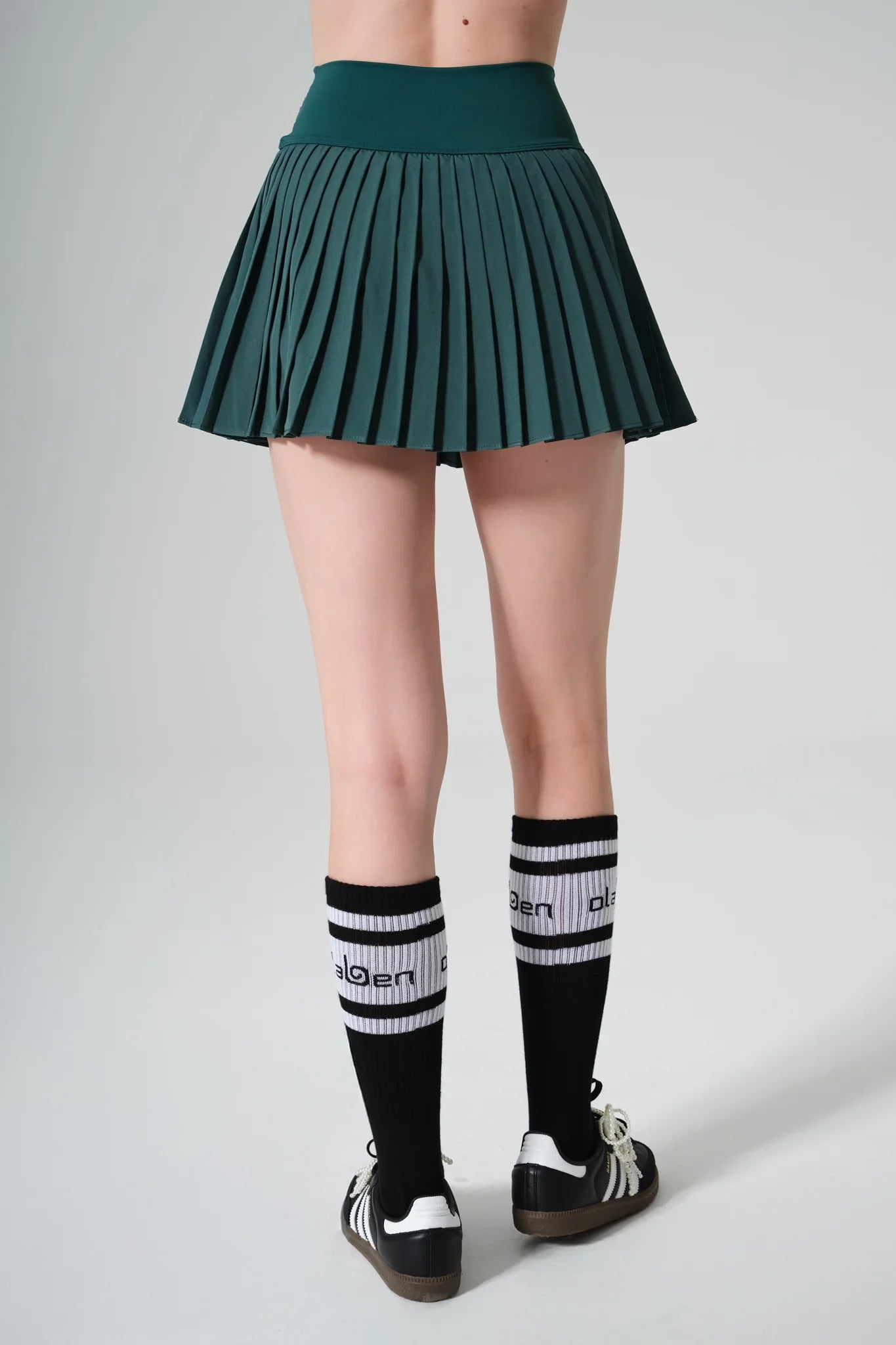 Birgit Pleated Skirt - Midnight Green - Olaben - Womens Skirt