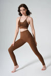 Lani Monogram Bra & Zoe Monogram Leggings - Gingerbread - Olaben - Bundle