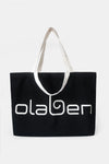 Olaben Multi Strap Canvas Tote Bag - Black - Olaben - Bags