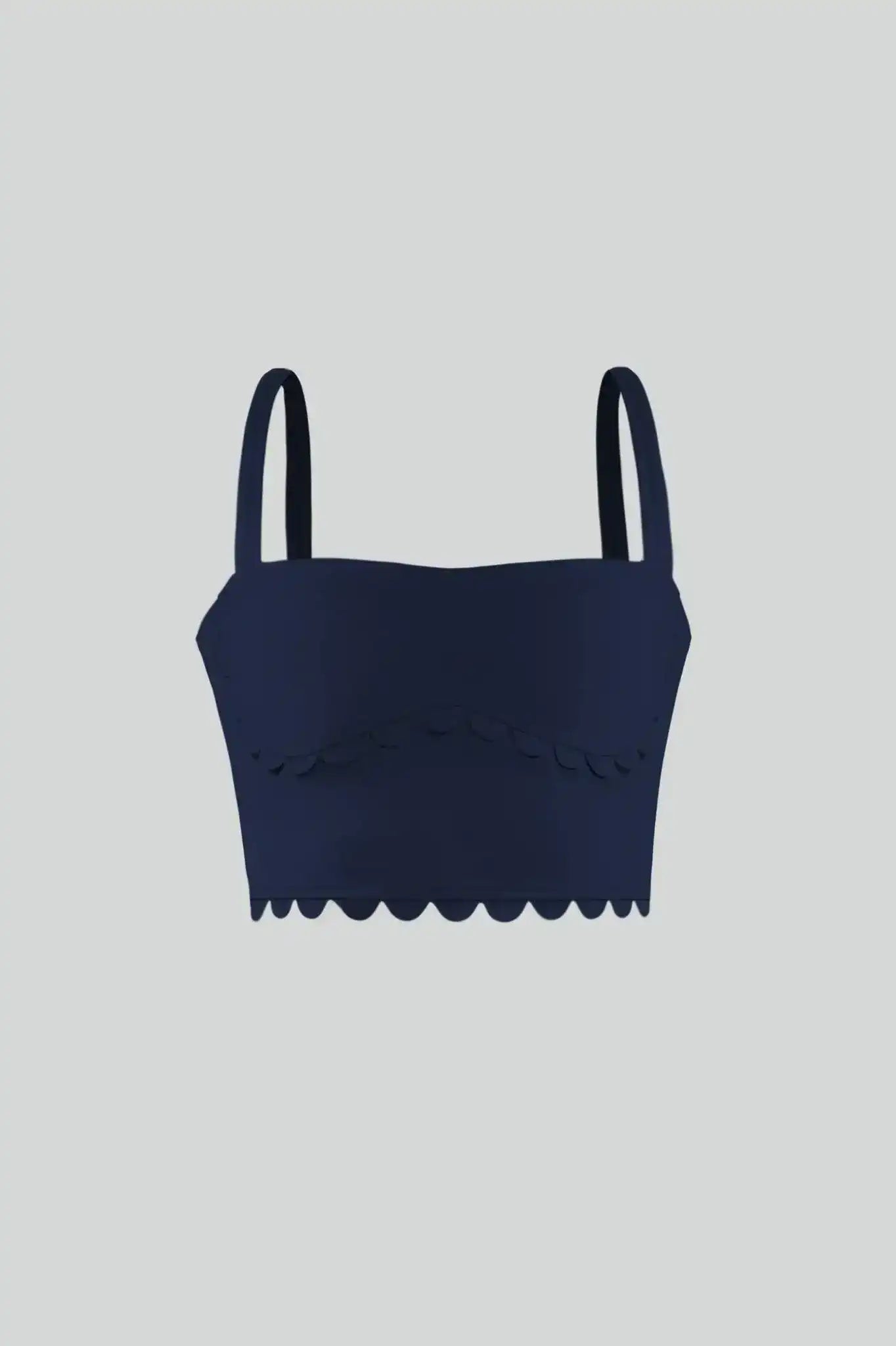 Olaben Helena Bra in Navy Blue — sculpting bra, fabric detail view