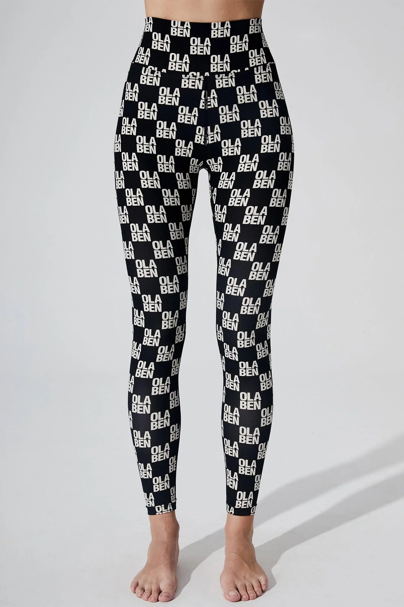 Hazel Monogram Legging - Monogram Black - Olaben - Womens Leggings