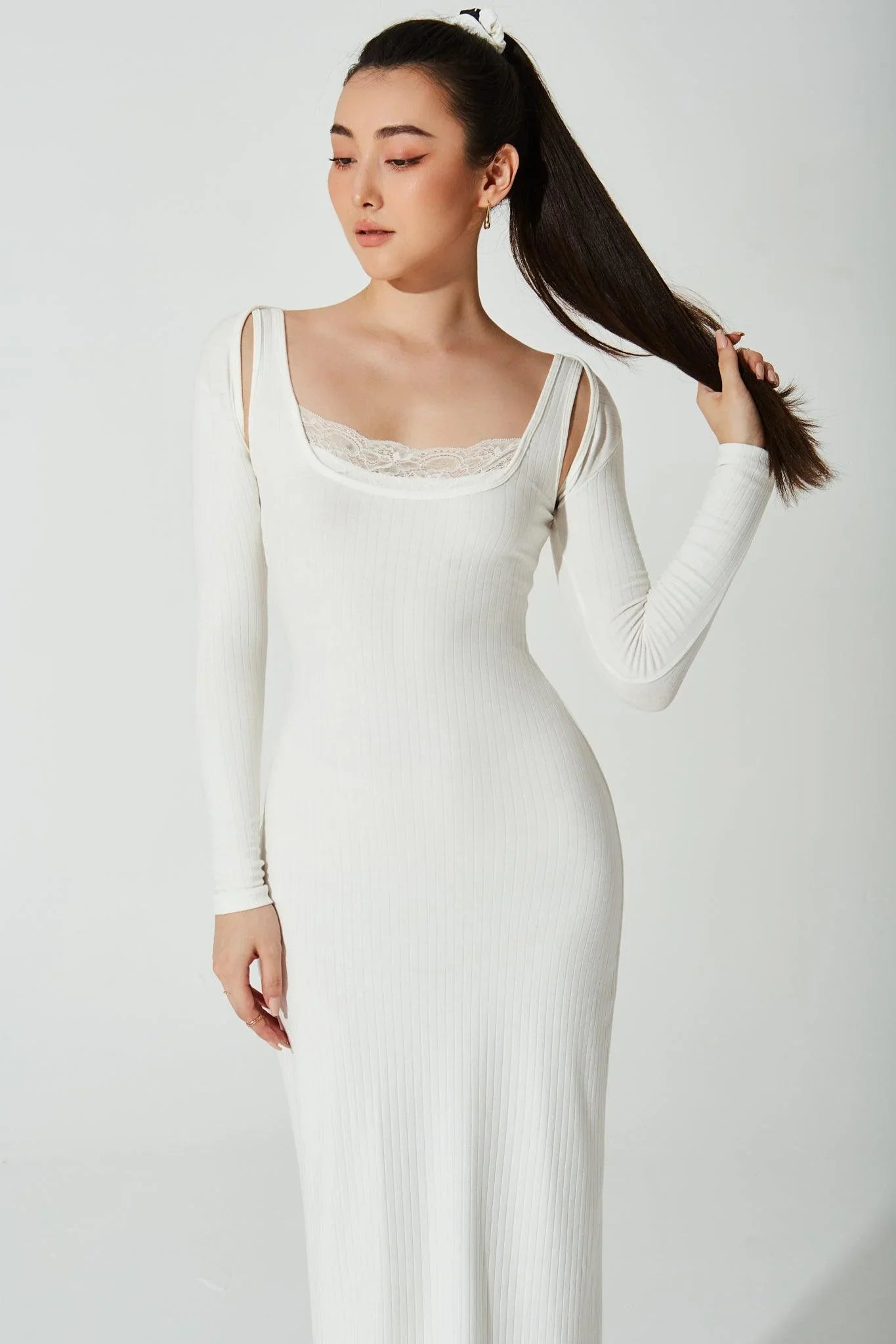 Classic Bolero Crop - White - Olaben - Womens Long Sleeve