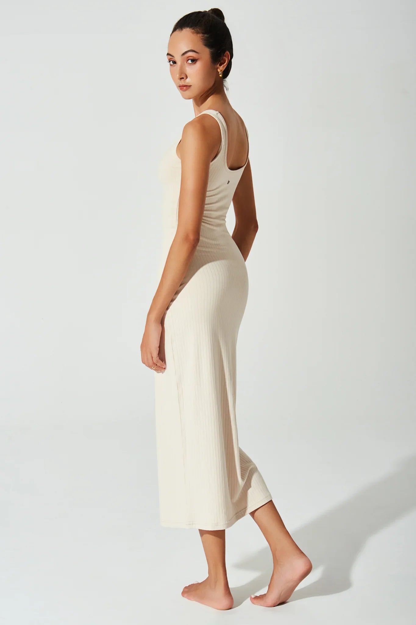 Mina Ribbed Dress - Cream - Olaben - Womens Dress
