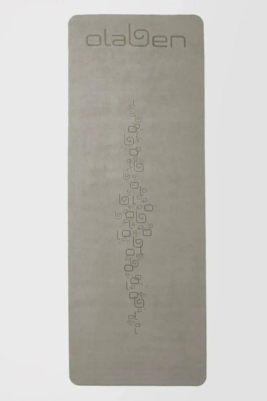 Suede Foldable Travel Yoga Mat - Grey - Olaben