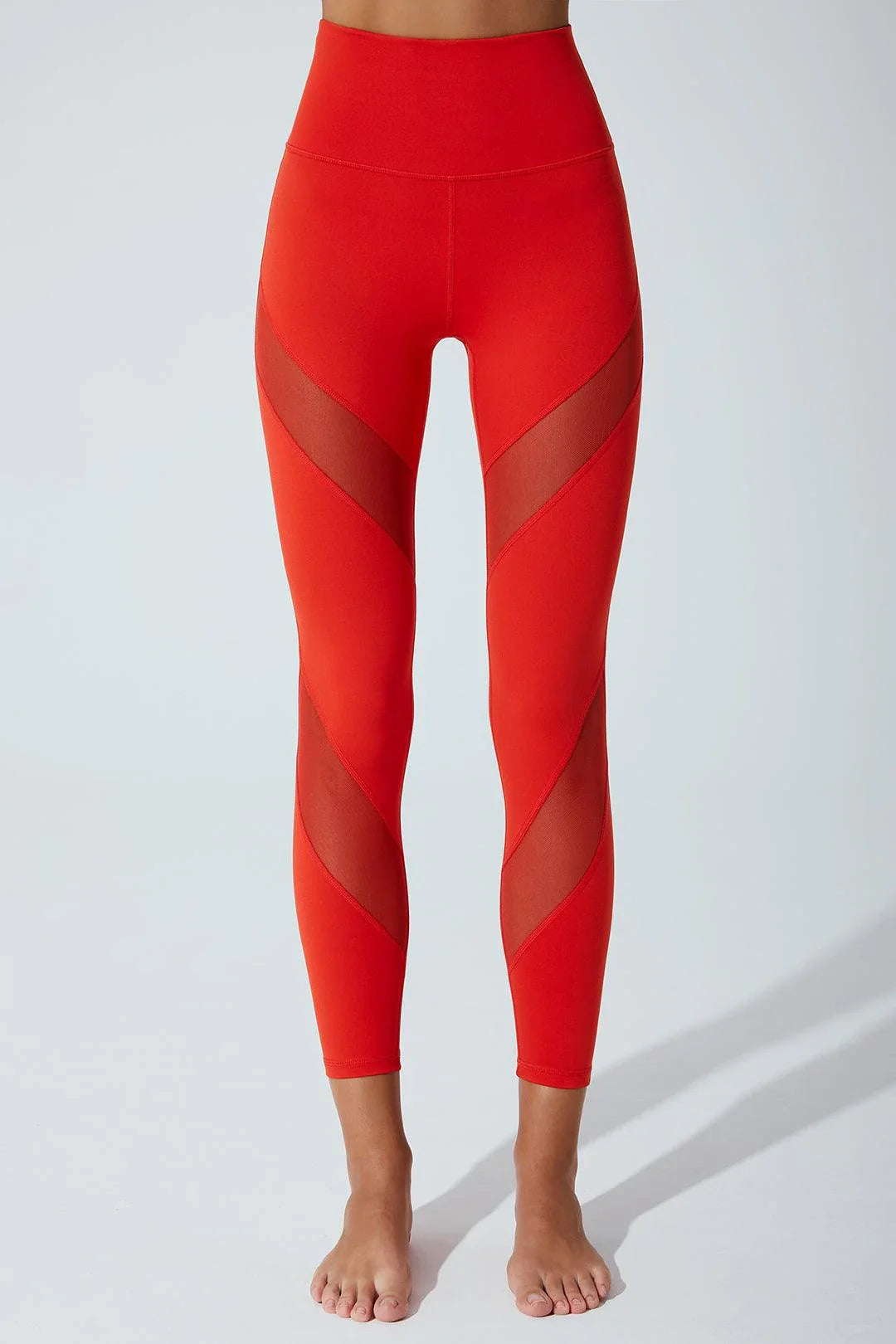 7/8 Luziana B'Mesh Legging - Red - Olaben - Womens Leggings