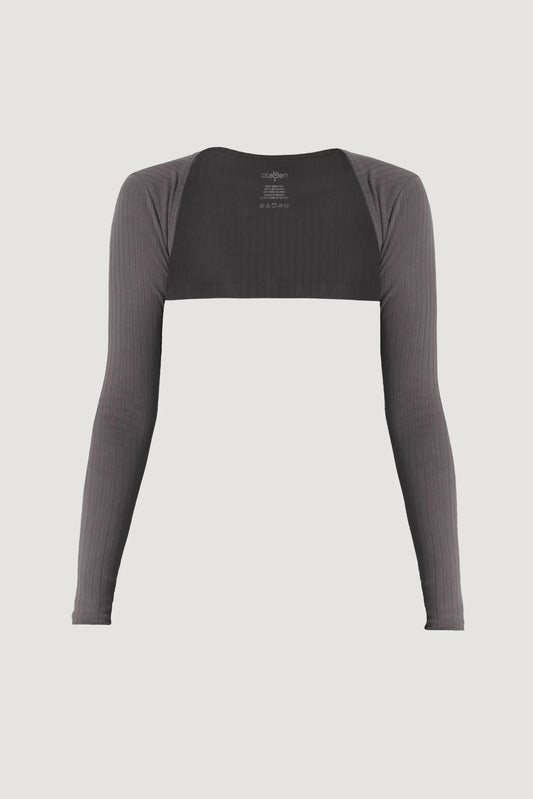 Classic Bolero Crop - Graphite - Olaben - Womens Long Sleeve