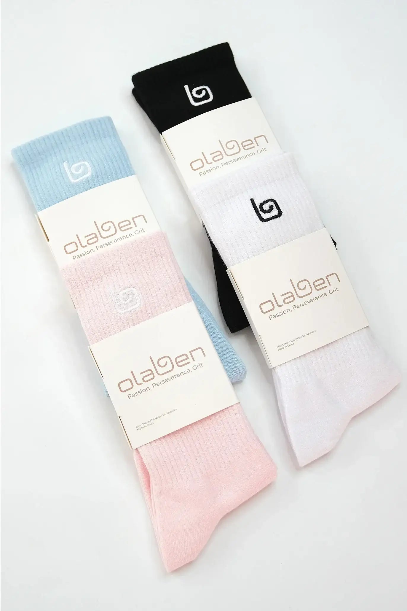 Comfort Crew Socks - Baby Blue - Olaben