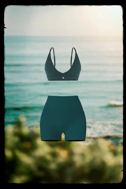Brynn Bra & Mariah Pocket Short - Midnight Green - Olaben