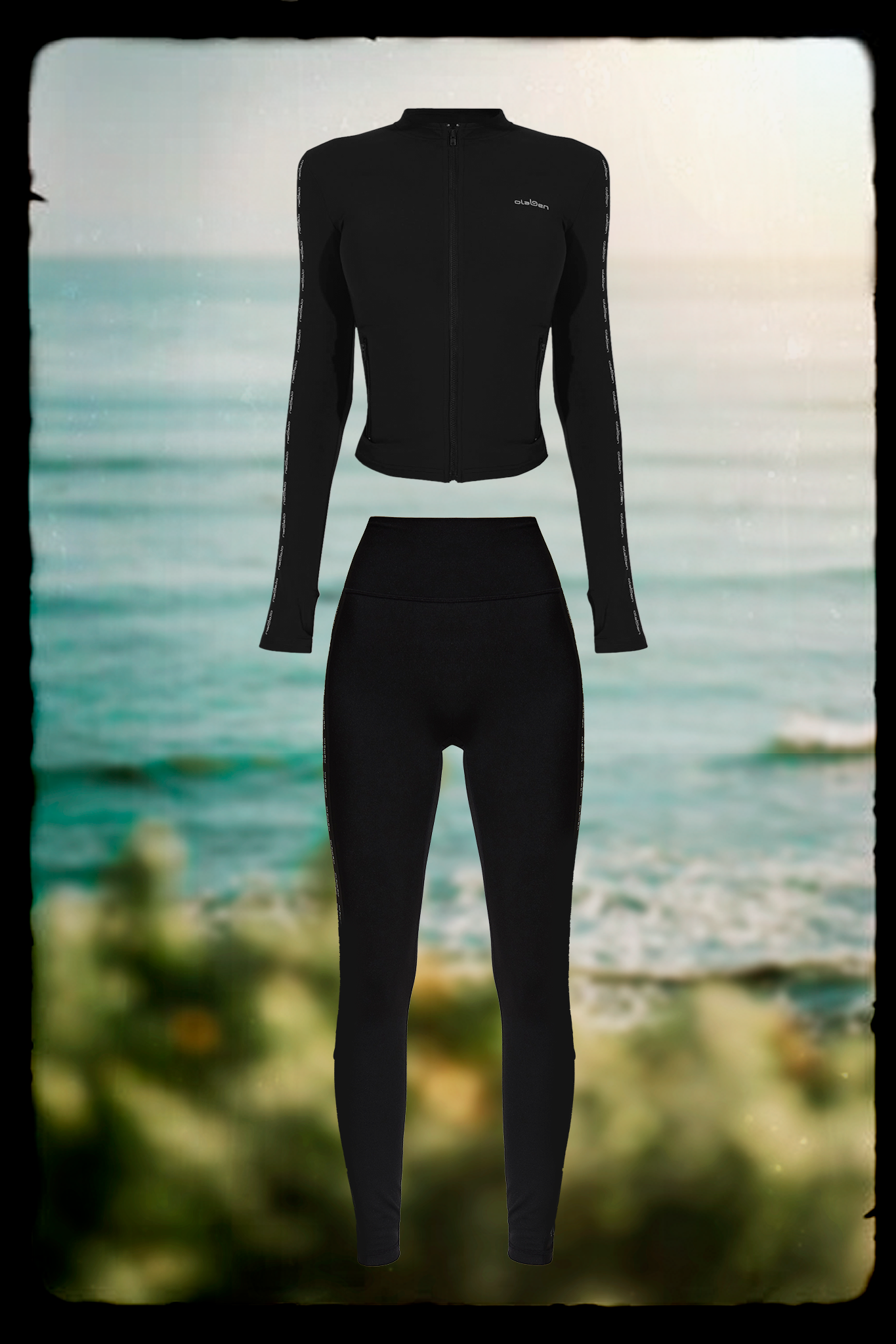Emelie Define Jacket & Rosette Leggings - Black