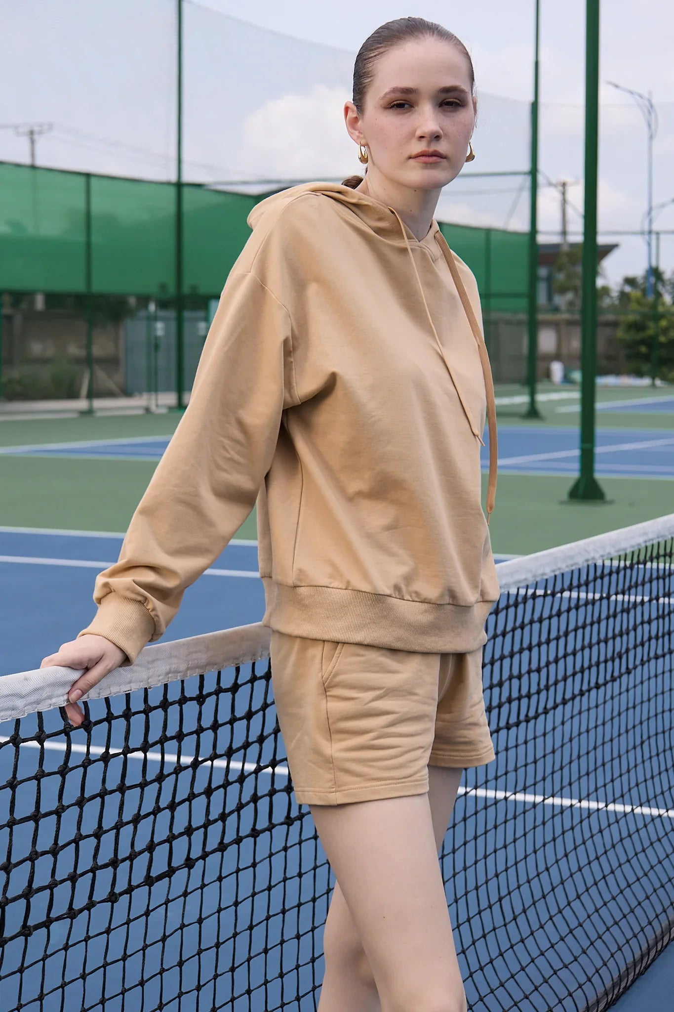 Edith Sweat Short - Cappuccino - Olaben - Womens Shorts