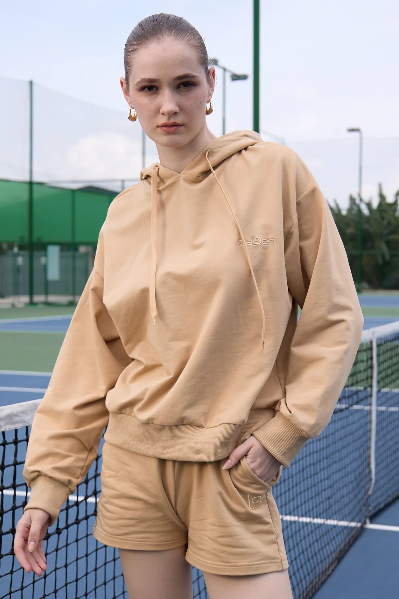 Edith Sweat Short - Cappuccino - Olaben - Womens Shorts