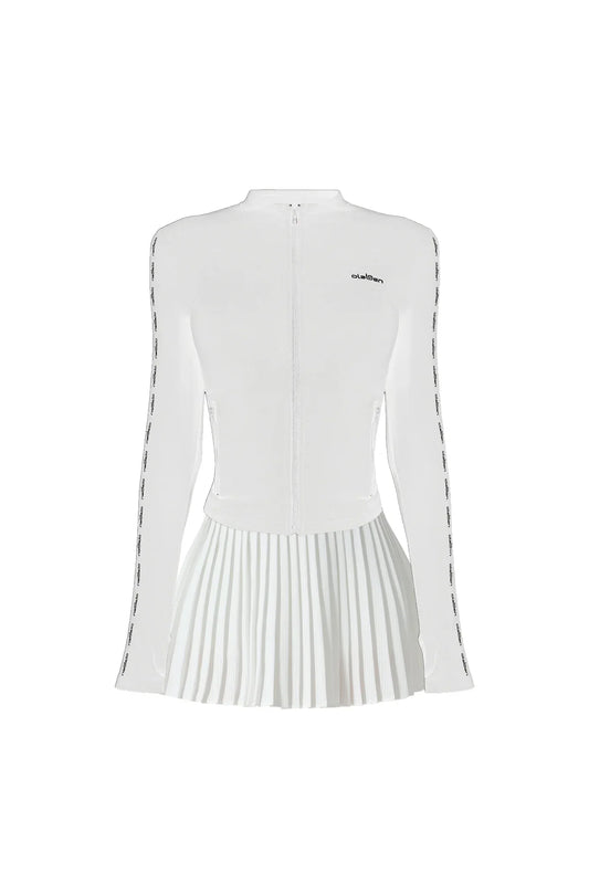 Emelie Define Jacket & Birgit Pleated Skirt - White - Olaben - Bundle