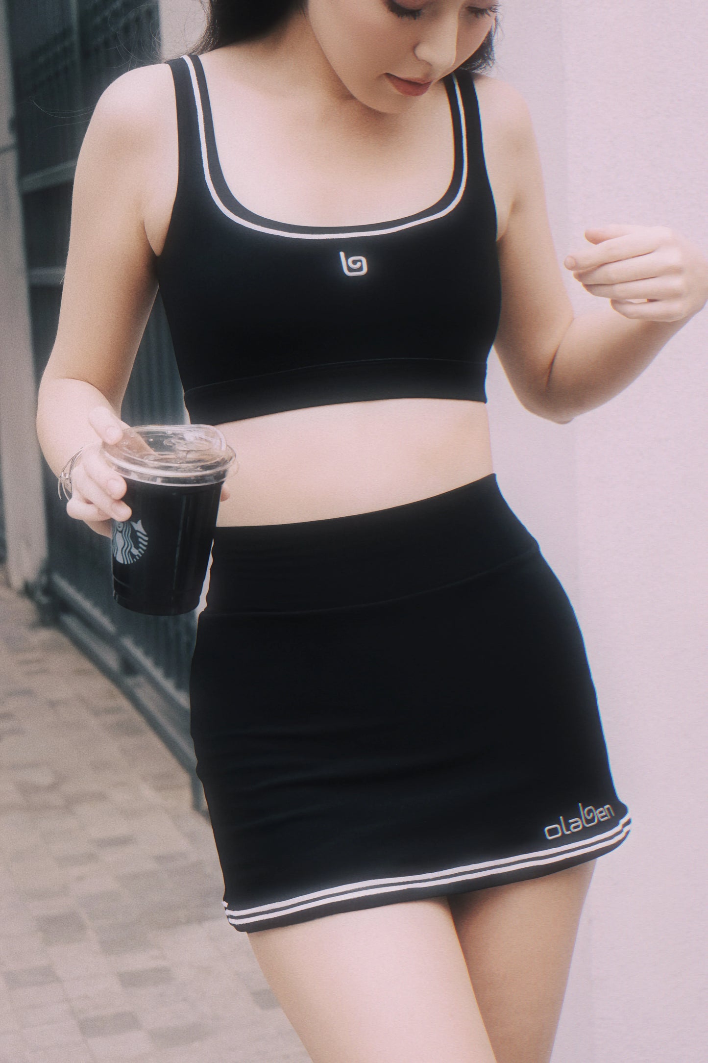 Electric A line Skirt - Black - Olaben - Womens Skirt