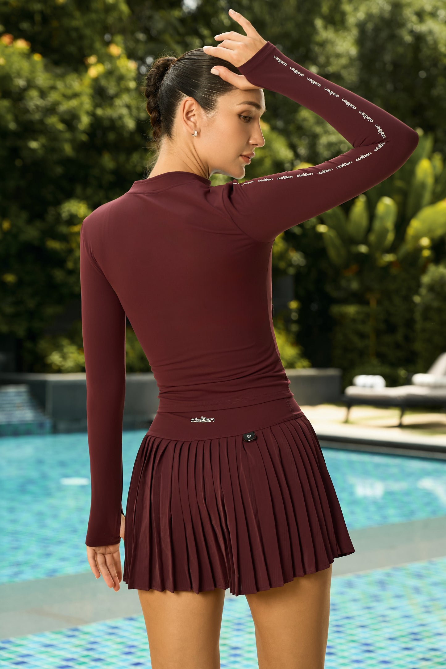 Birgit Pleated Skirt - Dark Fire
