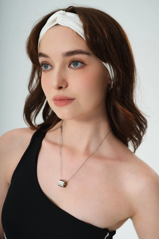 Twist Knot Headband - White - Olaben