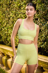 Henley Button Bra - Avocado - Olaben - Womens Bra