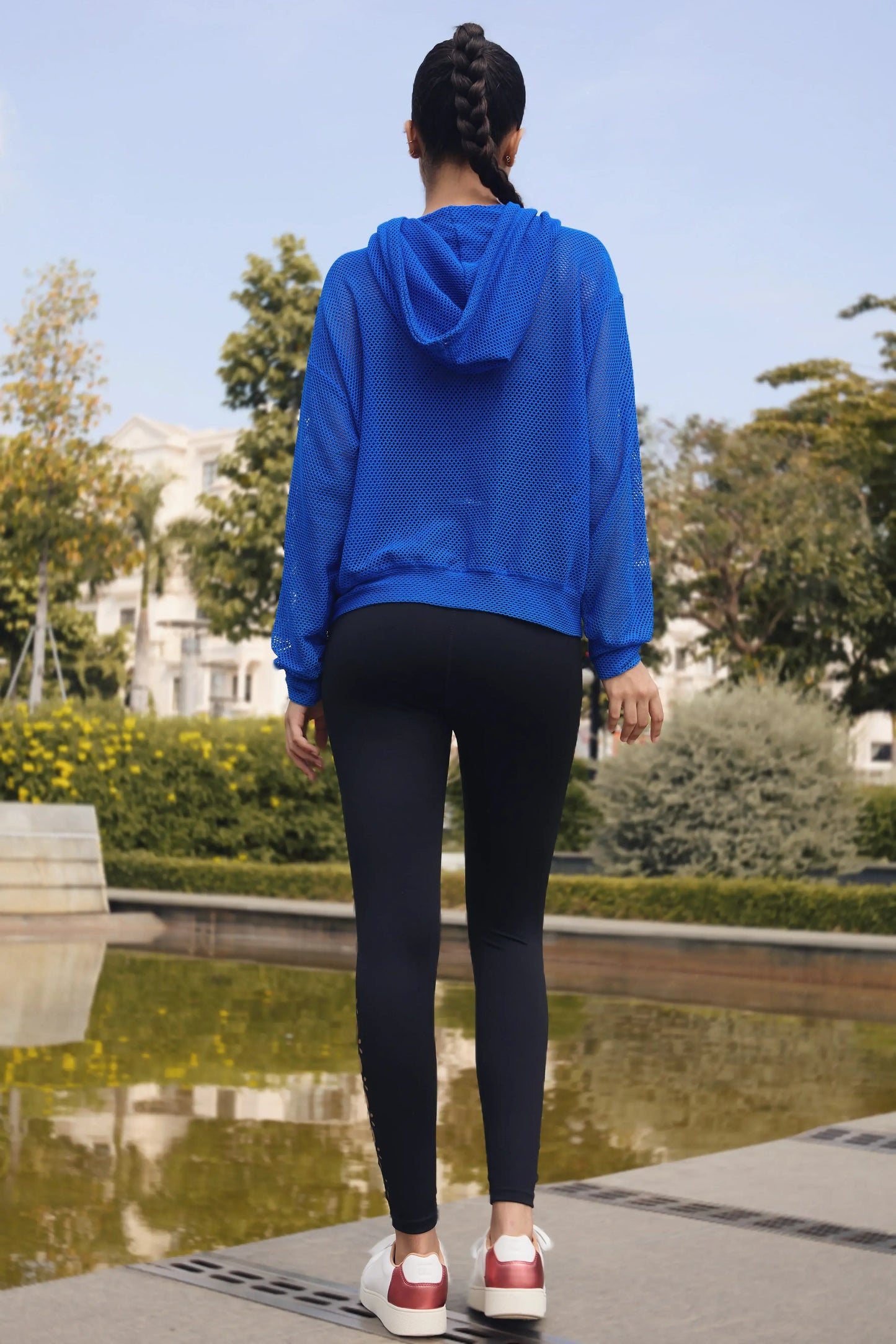 Mesh Carlo Hoodie - Blue - Olaben