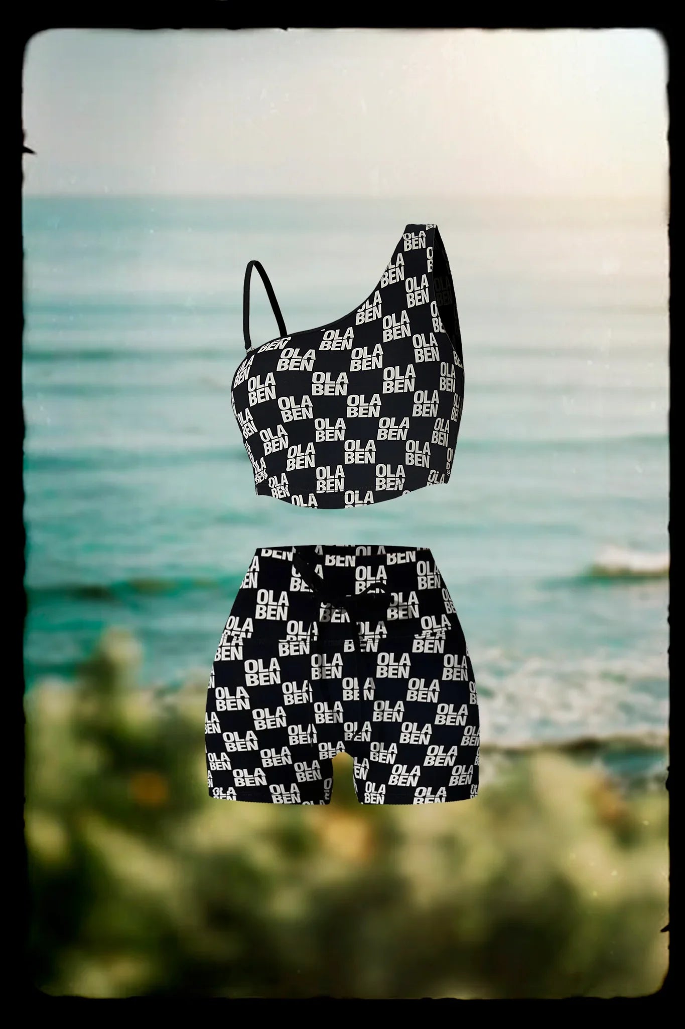 Kasia Bra & Aevia Short - Monogram Black - Olaben - Bundle