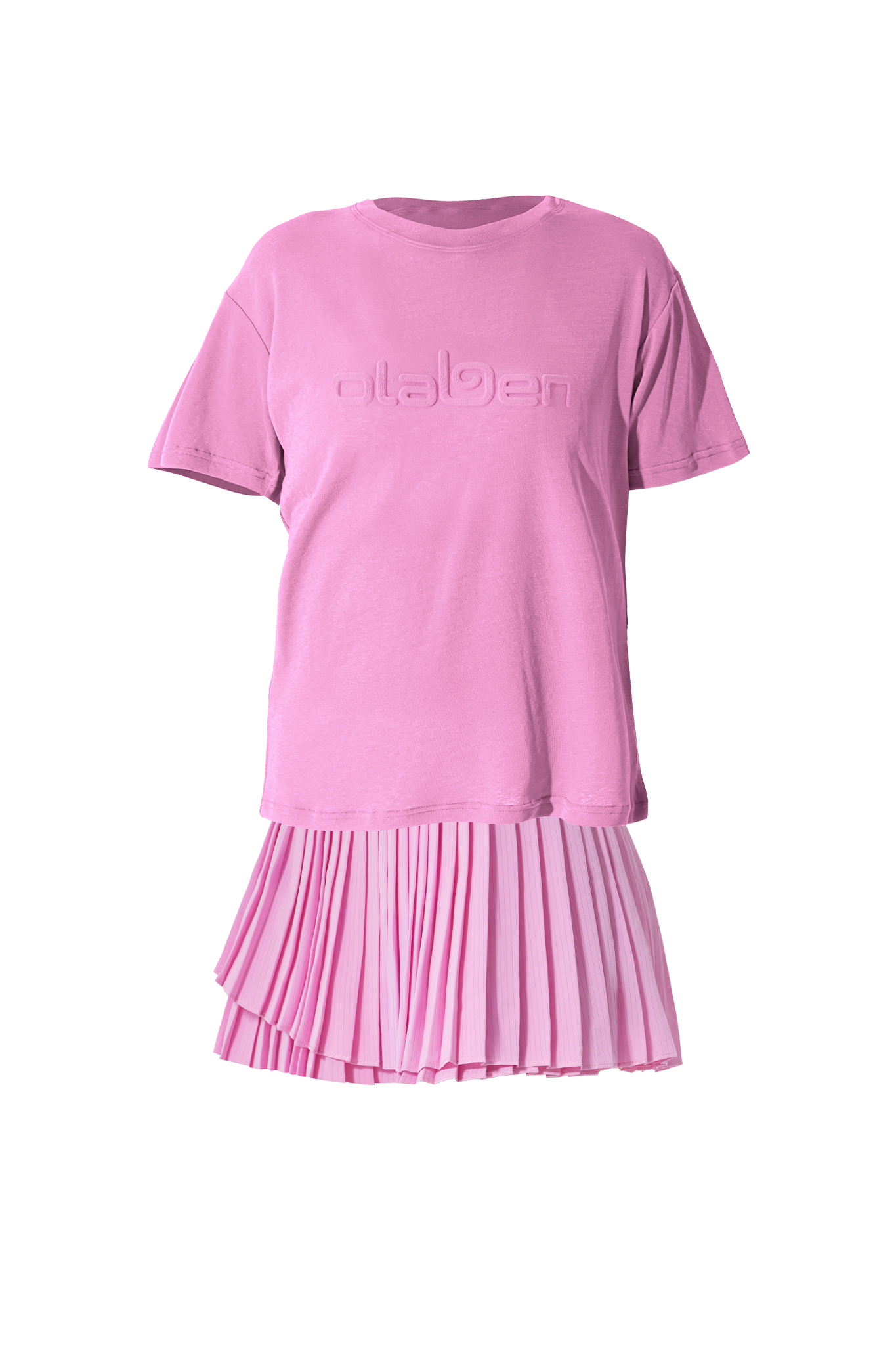 Limited Olaben Racquet Club Tee & Pleated A Line Skirt - Pink