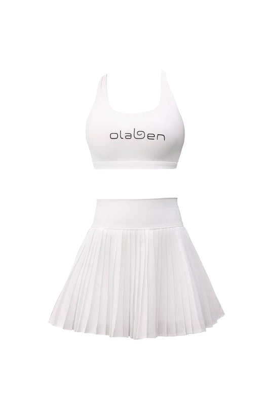 Lorelei Bra & Birgit Pleated Skirt - White - Olaben - Bundle