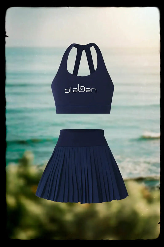 Lorelei Bra & Birgit Pleated Skirt - Navy - Olaben
