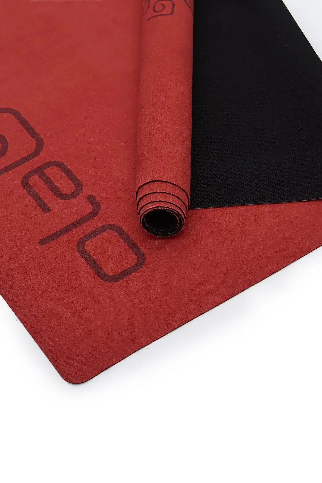 Suede Foldable Travel Yoga Mat - Red - Olaben