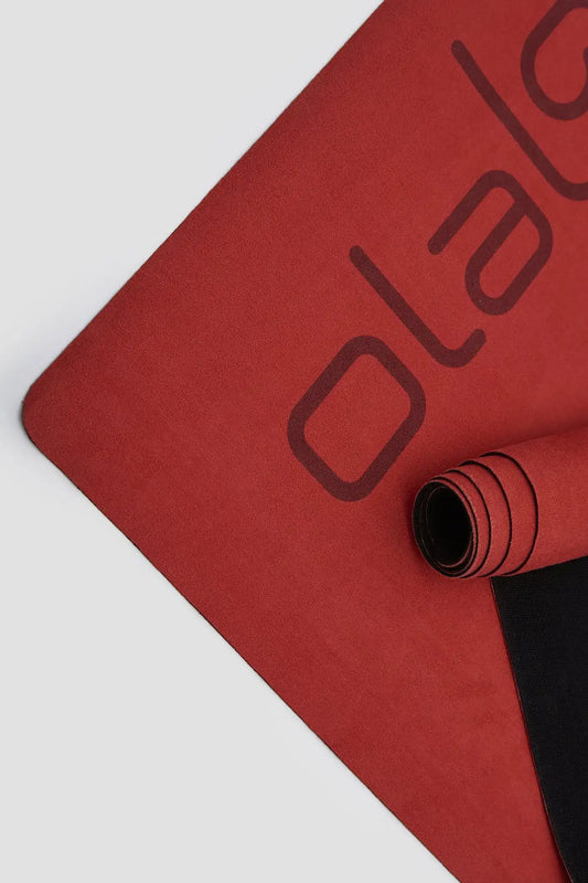Suede Foldable Travel Yoga Mat - Red - Olaben